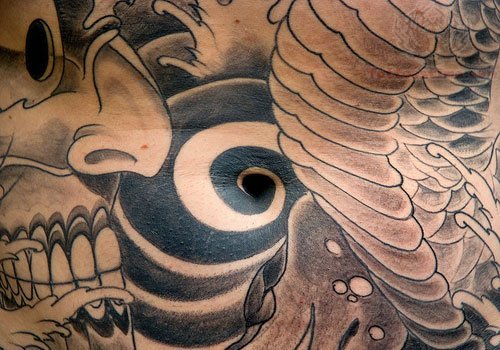 Japanese Belly Button Tattoo